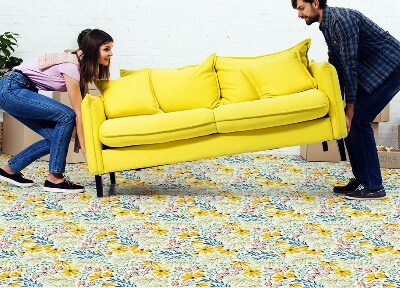 Módní univerzální vinylový koberec Jarní květiny