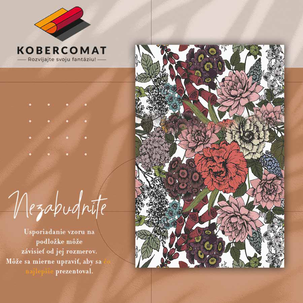 Vinylový koberec pro domácnost Různé květiny
