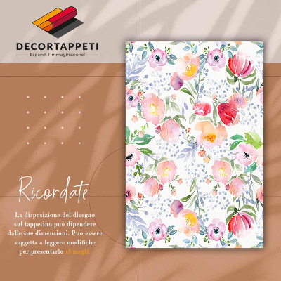 Vinylový koberec pro domácnost Akvarel květiny