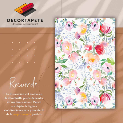 Vinylový koberec pro domácnost Akvarel květiny