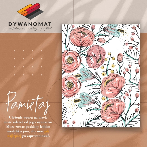 Vinylový koberec pro domácnost Jemné květy