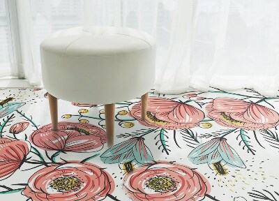 Vinylový koberec pro domácnost Jemné květy