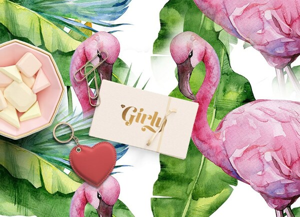 Vnitřní vinylový koberec Flamingos