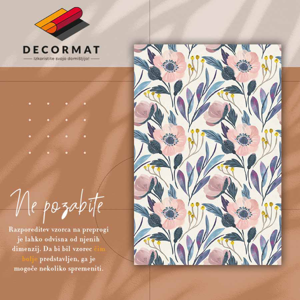 Vinylový koberec pro domácnost Květiny