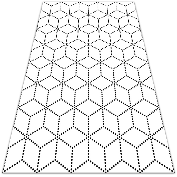 Módní vinylový koberec Trojrozměrný krychle