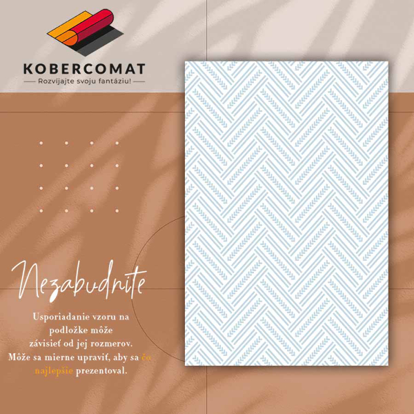 Módní univerzální vinylový koberec Rybí kost cik-cak