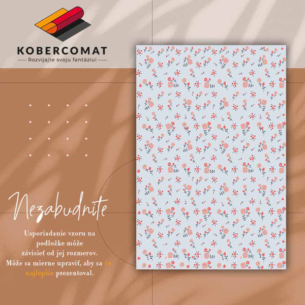 Módní univerzální vinylový koberec Venkovské květiny