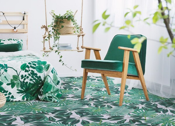 Vinylová rohož pro domácnost Palmové dopisy