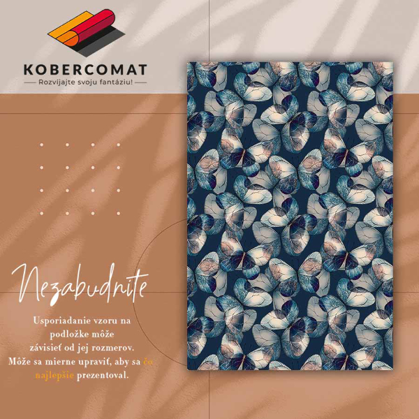 Vinylový koberec pro domácnost Motýli