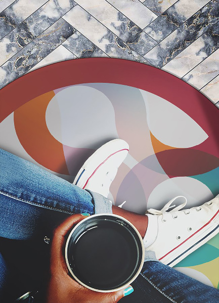 Univerzální vinylový koberec Abstraktní tvary