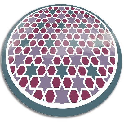 Kulatý vinylový domácí koberec Geometrické hvězdy