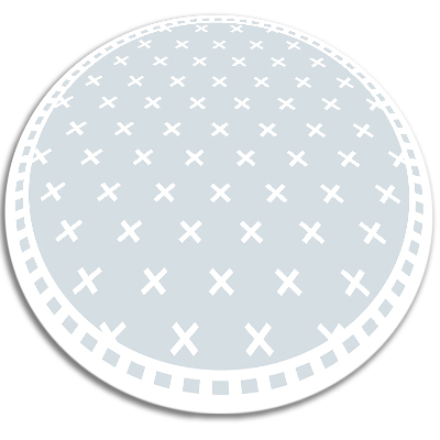 Módní kulatý vinylový koberec Geometrické kříže