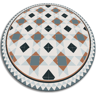 Kulatý vinylový domácí koberec Geometrické diamanty