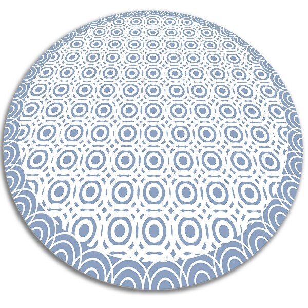 Módní kulatý vinylový koberec Opakující se kruhy