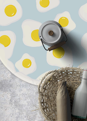 Kulatý vinylový domácí koberec Ztracená vejce