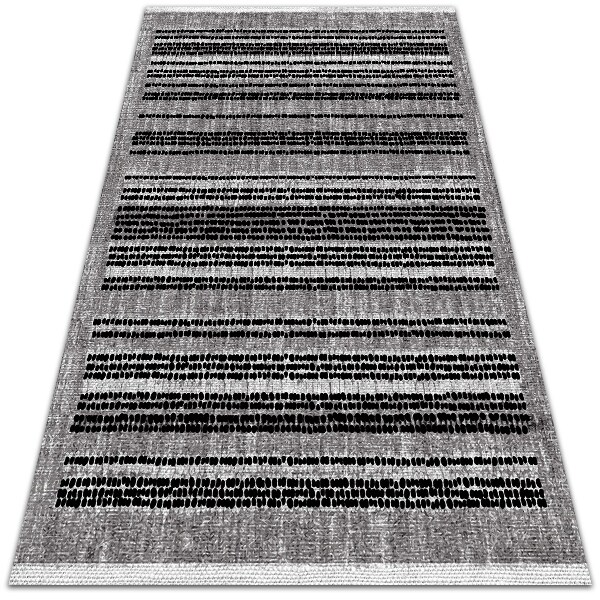Módní vinylový koberec Černé pruhy