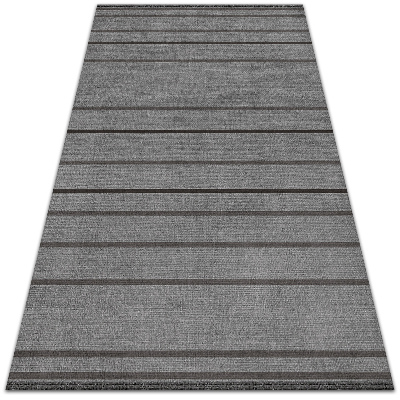 Módní vnitřní vinylový koberec Šedé pruhy