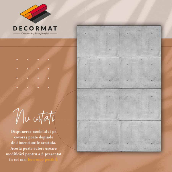 Vinylová rohož pro domácnost Betonové desky
