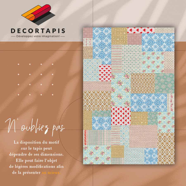 Módní vinylový koberec Patchwork různých kusů