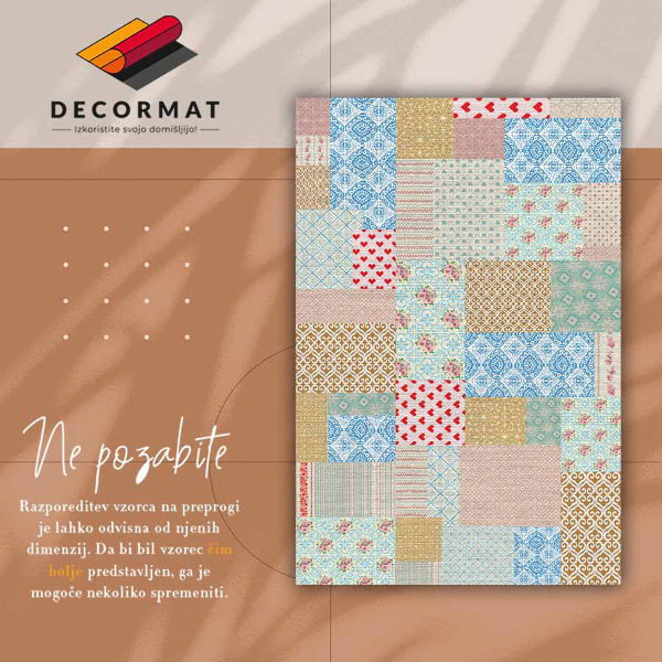 Módní vinylový koberec Patchwork různých kusů
