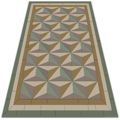 Vnitřní vinylový koberec 3d trojúhelníky