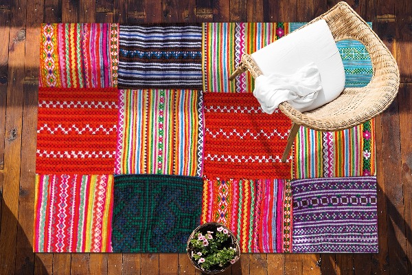 Zahradní koberec krásný vzor Turkish patchwork