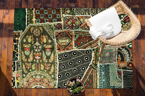 Podlahová krytina na terase vzor Turkish patchwork styl