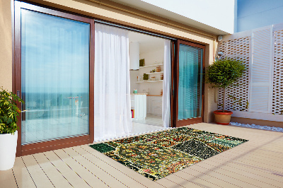 Podlahová krytina na terase vzor Turkish patchwork styl