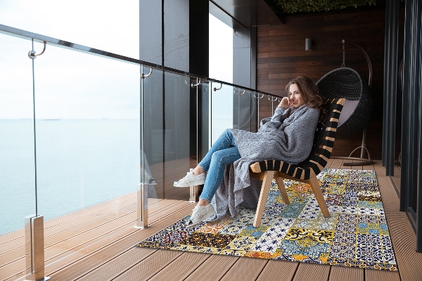 Koberec na balkon Abstraktní mozaika