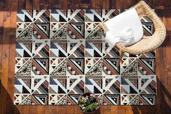 Koberec na balkon Geometrický mozaika