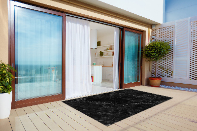 Moderní koberec na balkon Černý mramor