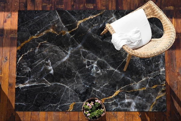 Zahradní koberec krásný vzor Marble zlaté žíly