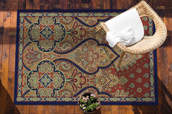Moderní podlahová krytina na terase Indický retro stylu
