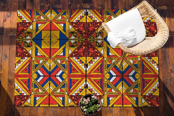 Zahradní koberec Barevné dlaždice