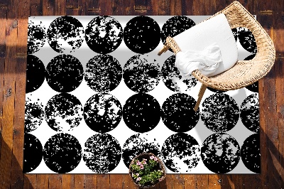 Venkovní zahradní koberec Černé kruhy