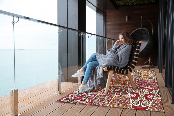 Venkovní zahradní koberec Etnické patchwork