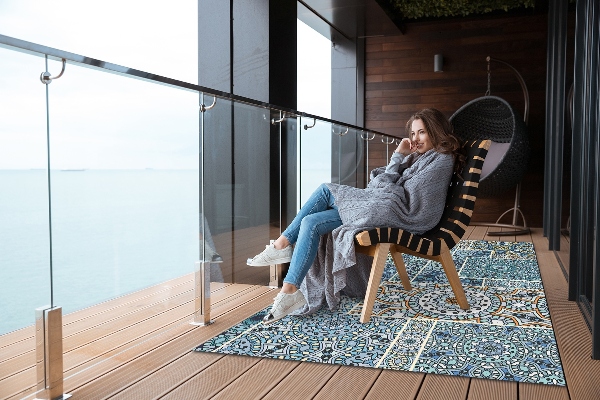 Zahradní koberec krásný vzor Mandala patchwork