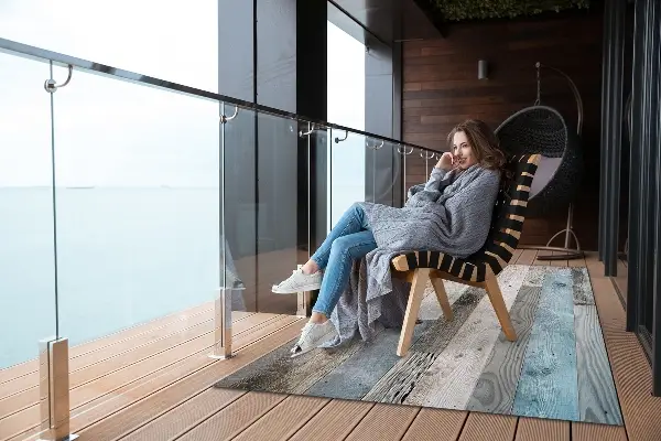 Venkovní zahradní koberec Staré desky