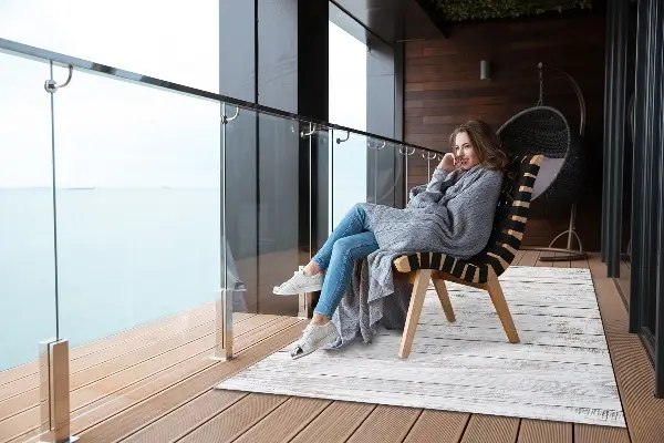 Koberec na balkon Bílé tabule textury