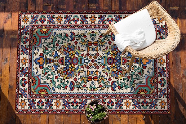 Moderní podlahová krytina na terase Různobarevné vzory