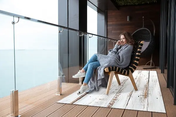Zahradní koberec krásný vzor Rustikální dřevo