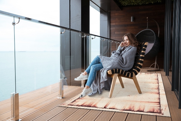 Moderní koberec na balkon Rust texture