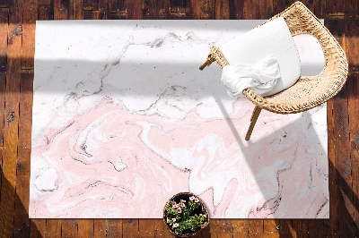 Moderní podlahová krytina na terase Bílé a růžové mramorové