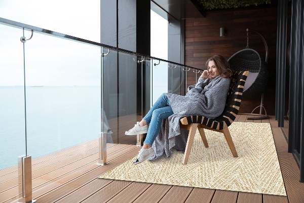 Moderní koberec na balkon Tkaný vzor