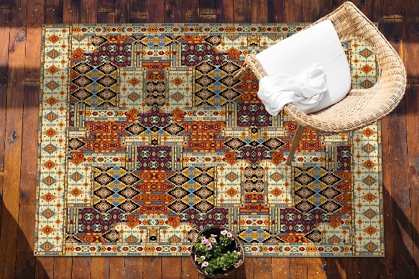 Zahradní koberec Geometrické patchwork