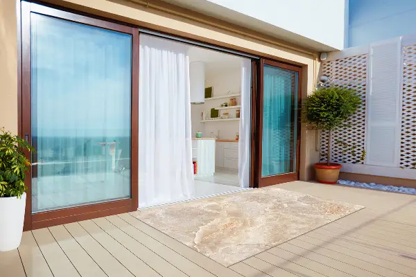Moderní koberec na balkon Rezavé mramor
