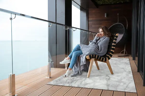 Venkovní koberec na terasu Marble beton