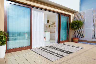 Moderní koberec na balkon Šedé čáry