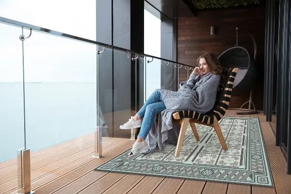Zahradní koberec krásný vzor Skandinávský styl
