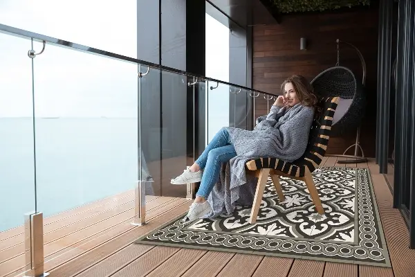 Zahradní koberec krásný vzor Skandinávský styl